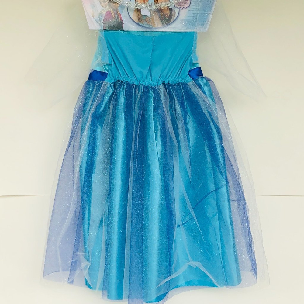 Disney Frozen Elsa Dress Up Costume Outfit 4-6X Girls Gift Party New w/Tag - Picture 6 of 15